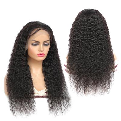 China Hai 10a Top Natural Human Grade Water Wave Hairline Wig Raw Unprocessed Indian Figured Cuticle Aligned Water Wave Lace Front Wig for sale