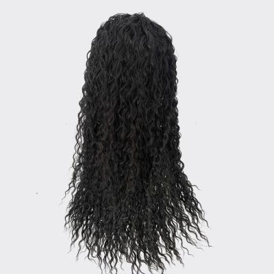 China Wholesale Cheap Color Silky Straight Wave Women's Curly Wig Head Cover Small Curly Hair Wavy High Temperature Silk African Wigs for sale