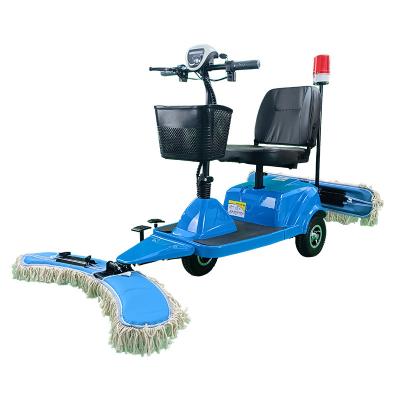 China Hotels Ride On Floor Broom Propelled Three Wheel Dust Trolley Floor Cleaning Machine Manufacturer for sale