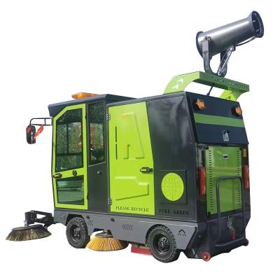 China 20000-35000m2/h TANJIE S6 Factory Property Road Sweeper Four Brush Sprayer Industrial Commercial Vacuum Sweeper for sale