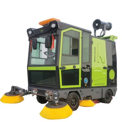 China 20000-35000m2/h TANJIE S6 Sale Pure Battery Electric Power Road Sweeper Fog Cannon Sidewalk Sweepers Outdoor Mount for sale