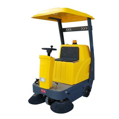 China Hotels TANJIE S1280 Machine Mini Ride On Industrial Driving Road Floor Cleaning Sweeper For Factory Sidewalk Street for sale