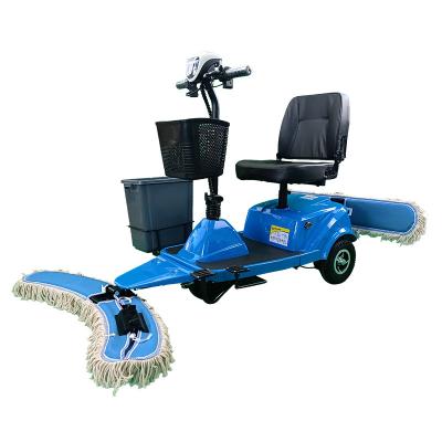 China Supermarket Driving Electric Floor Cleaning Mobility Scooter With Pushing Broom Three Wheel Motor Dust Cart for sale