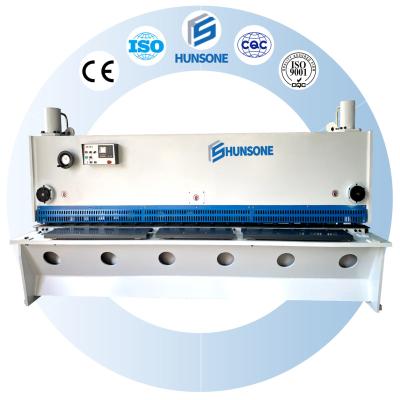 China HUNSONE QC11K 16*2500 4-25mm Thickness Cutter Industrial Hydraulic Metal GOLD Metal Guillotine Shears Sheet Metal Shear Machine with ESTUN E21s for sale