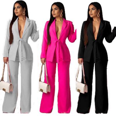 China 20420-MX19 Office Wear Suits Casual Sehe Two Piece Jumpsuit Women Sehe Fashion for sale