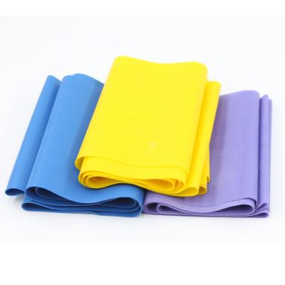 China Multi Color 1200*150*0.35mm Eco-friendly Latex High Elastic Sports Ballet Ballet Exercise Stretch Flat Band for sale