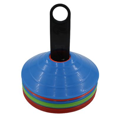 China Durable PE Plastic Colorful Soccer Basketball Sports Field Agility Training Marker Soccer Disc Cones for sale