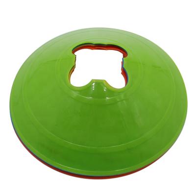 China Durable 20.5cm Diameter 8cm Medium Height Football Training Specially Designed Hole Sports Marker Cones for sale