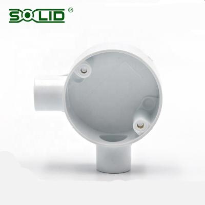 China Pipe 2019 Hot Selling Shallow Connection RTS Junction Box 1/2/3/4 Ways 20/25 Mm Diameter / Solid Deep PVC for sale