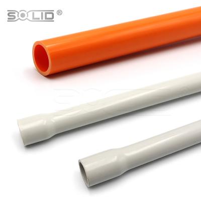 China 25mm PVC PVC Pipe Plastic Electrical Pipes and Tubes for sale