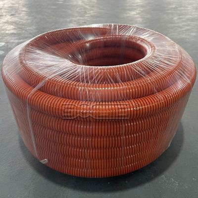 China Excellent AS/NZS 2053 Corrugated Orange Flexible Conduit HD Corrugated Conduit 50MMx25M for sale