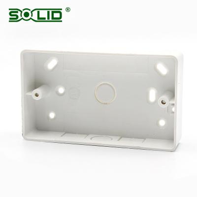 China British Standard Good Quality 3X6 Double Strip PVC Junction Box Fire Resistant Electrical Switch Box for sale