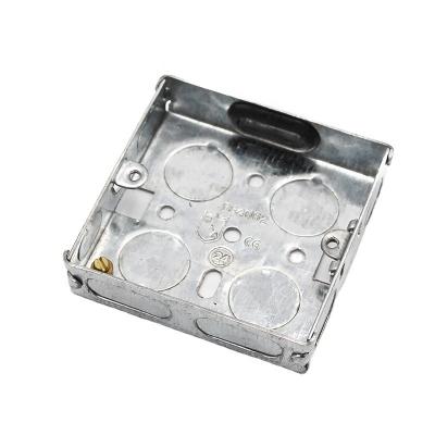 China British Standard Galvanized Steel Single Strip 16 Mm Electrical Steel Outlet Boxes Box for sale