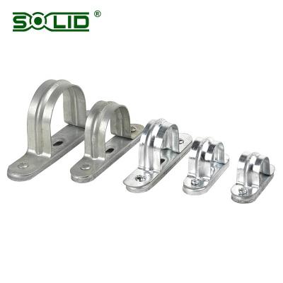 China Australian Standard Galvanized Steel Metal Saddle Clamp For Conduit Pipe for sale