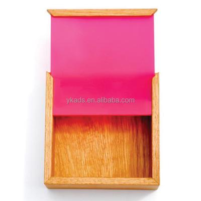 China Large Recyclable Wooden Box Sliding Lid With Silk Screen Printing for sale