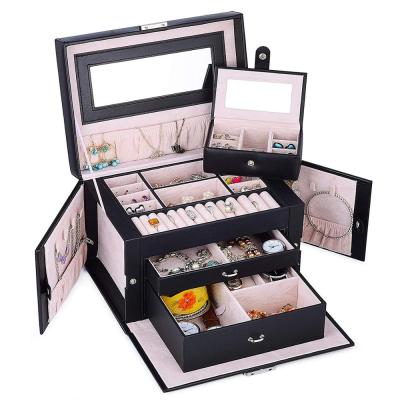 China Handmade Luxury Goods Packaging Jewelry Morocco Paper Box In Hard Case Type for sale