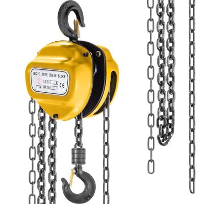 China 5ton Block Lifting Chain Heavy Duty Load Pulling Hsc Type Popular Small Size Hand Tool Chain Hoist Block Market Hsc Manual Lifting 1-10ton Hsz-c for sale