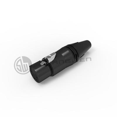 China Audio Femenino Conector de enchufe de 5 pines XLR para uso interior Concha negra en venta