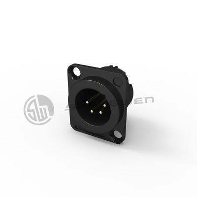 Κίνα 4 Pin XLR Connector Socket Άντρας ηλεκτρικός σύνδεσμος τύπου D προς πώληση