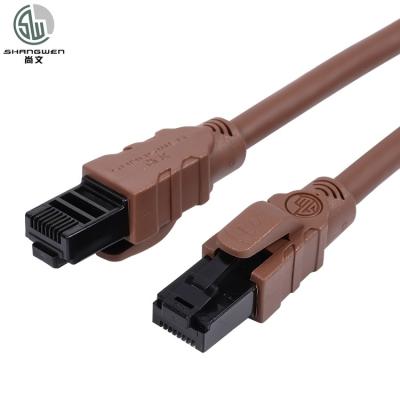 中国 柔軟性のあるソフト Cat6a Cat6 イーサネットパッチケーブル 24awg アンチフリーズ エンジニアリングレベル UTPケーブル 販売のため