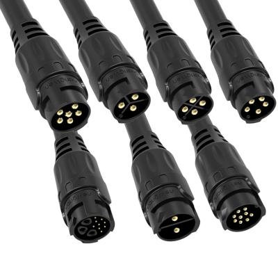 China IP67 M19 Connector 2\3\4\5\6\9\12 Pin  Waterproof male Connector For industrial Solder Cable for sale