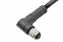 China M5 Conector de conector feminino com ângulo 3/4 pin preto 20A soldagem IP67 à venda