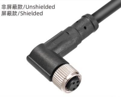 China Rugged Outdoor IP67 Waterproof M8 Angled Female Plug 3-8A for Harsh Environments à venda