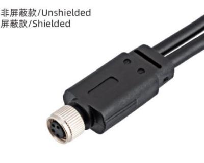 中国 Outdoor Applications M8 Female 1 to 2 Overmolded Plug with Waterproof IP67 Rating 3-8A 販売のため