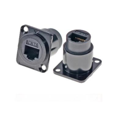 China RJ45 CAT6 Zinklegeringen Vierkante gegevensconnector Stofdichte audioconnector voor industriële elektronica-accessoires Te koop