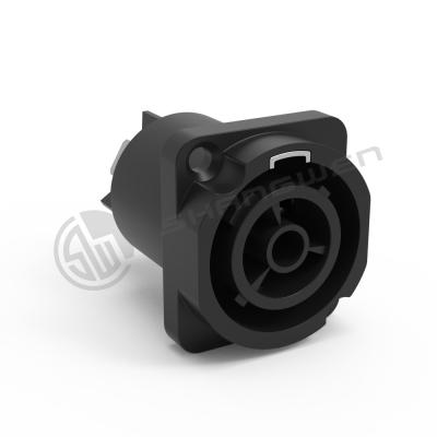 China IP65 Waterproof Panel Socket with High Current Capacity Lockable Triple Core 3pin Power Connectors Outdoor 16A Male/Female for sale