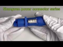 IP44 Indoor Circular Power Connector Male Plug Powercon Electrical