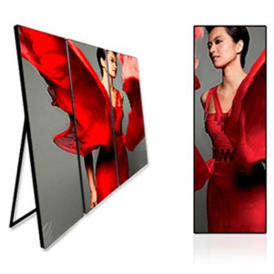 China P2.5 Advertising Floor Standing Mirror Indoor Portable Led Poster for sale