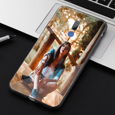 China Custom DIY Printing Photo Anti-knock Tempered Glass Phone Case For Huawei P40 lite 5g P Smart S plus 2019 Y5P Y6P Y7P Y8P Customized Cover for sale