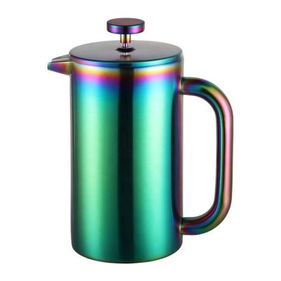 China 0.7Mm Thickness PC Viable Hot Selling French Press Coffee Tea Maker Portable Modern Pot Press Maker for sale