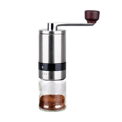 China Large Capacity Viable Fast Shipping Glass Manual Coffee Grinder With Filter Supplier in China for sale