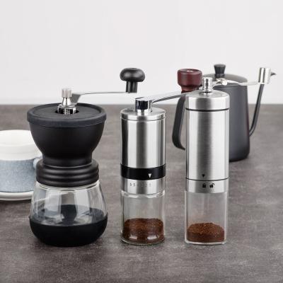 China Durable good quality portable glass workable non slip manual coffee grinder Supplier In China for sale