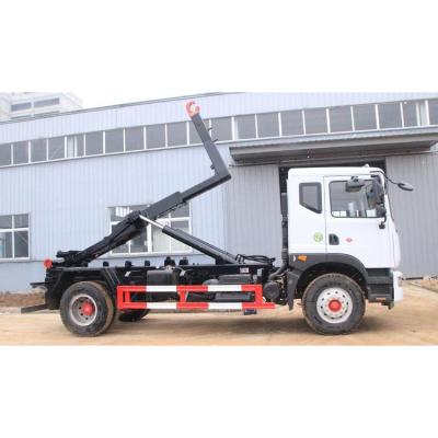 China Hotels DONGFENG 10CBM Decay Garbage Truck Loader Waste Vehicle Hook Rear Lift Garbage Truck for sale