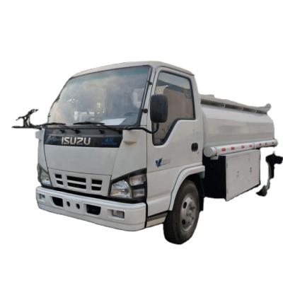 China Carbon steel/ISUZU 4X2 5m3 oil tank truck fuel transport vehicle stainless/aluminum alloy for sale for sale