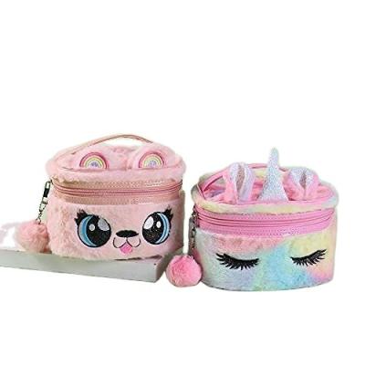 China Plush Pen Holder Makeup Bag Travel Storage Bags Cute Cartoon Pencil Case for sale