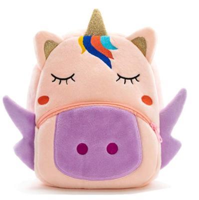 China AL Unicorn Child Plush Bag for Small Books Stuff Animal Toy Mini Travel Plush Bag Soft Plush Backpack Bag Cartoon Small Stuffed Items for sale