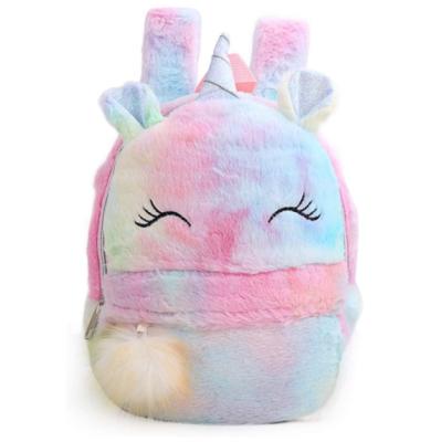 China AL Pink Plush Unicorn Backpack Mini Unicorn Backpack Office School Cute Plush Bags Custom Bag Plush for sale