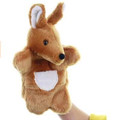 China Plush Kangaroo Stuffed Toys Puppet Show Stage Classroom. Animal hand puppets for kids and parents plush hand puppets for sale