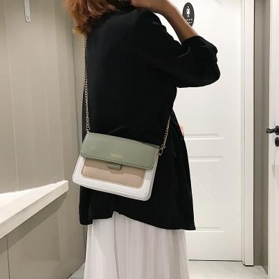 China Autumn and winter INS latest fasion 2022 new fashion style chained soft cross of the same PU bag Cyber ​​women's bag red - small body square bag for sale