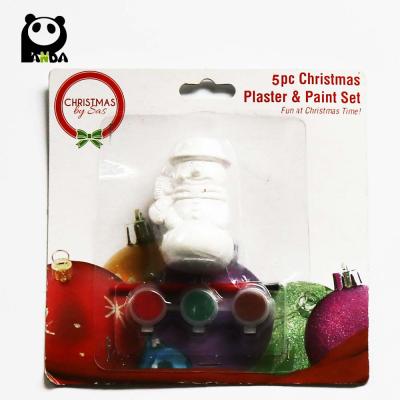 China Christmas Decoration DIY Plaster Craft Christmas Painting Set Decoration for sale