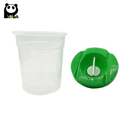 China Clear Plastic Paint Paint Pot With Lid Brush Wash Pot for sale