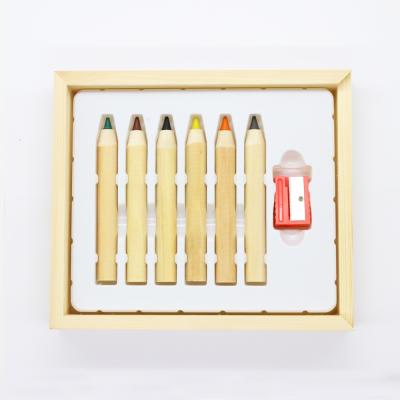 China Schools & Offices Promotional Gifts Super Wooden Pencil Case Set With Sharpener For Sale for sale