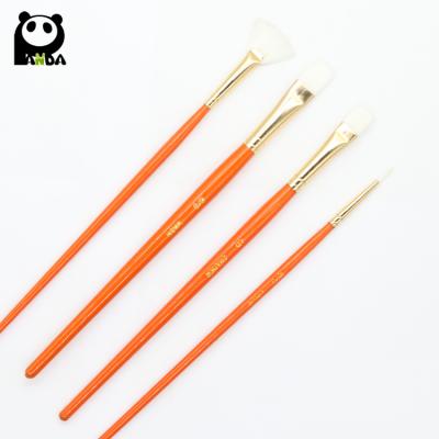 China For artist acylic and watercolor brush with 7pcs white nylon hair for acrylic and watercolor for sale