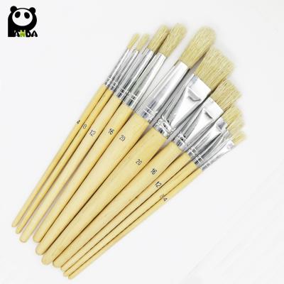 China For Oil And Acrylic Brush 10pcs Short Handle Artist Set Brush For Oil And Acrylic Brush Cheap Price for sale