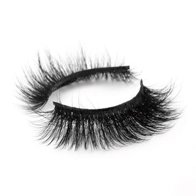 China Hollyren's Tapered Manufacturer Wholesale Faux Mink Fur Mink Effect Private 3D Brand Faux Mink Lashes Bulk for sale