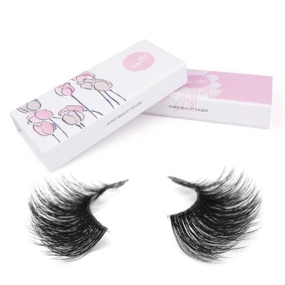 China Hollyren 3d wicks private label crisscross silk eyelashes in diamond box for sale